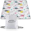 PICNIC TIME Harry Potter Slytherin Impresa Picnic Blanket, Lightweight Beach Blanket, Machine Washable, (Black)(Warner Bro Friends – White)