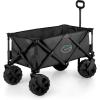 PICNIC TIME NCAA Adventure Wagon Elite All-Terrain Folding Beach Wagon with Big Wheels Plus Table Top Lid & Soft Cooler Liner, (Dark Gray)(Florida Gators)