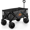 PICNIC TIME NCAA Adventure Wagon Elite All-Terrain Folding Beach Wagon with Big Wheels Plus Table Top Lid & Soft Cooler Liner, (Dark Gray)(Iowa State Cyclones)