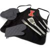 PICNIC TIME NCAA BBQ Apron Tote Pro Grill Set(Illinois Fighting Illini)