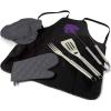 PICNIC TIME NCAA BBQ Apron Tote Pro Grill Set(Kansas State Wildcats)