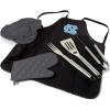 PICNIC TIME NCAA BBQ Apron Tote Pro Grill Set(North Carolina Tar Heels)