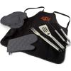 PICNIC TIME NCAA BBQ Apron Tote Pro Grill Set(Oklahoma State Cowboys)