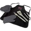 PICNIC TIME NCAA BBQ Apron Tote Pro Grill Set(South Carolina Fighting Gamecocks)