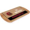 PICNIC TIME NCAA Billboard Glass Top Cheese Board, Serving Platter, Cheese Boards Charcuterie Boards, (Parawood)(Cornell Big Red)