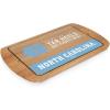 PICNIC TIME NCAA Billboard Glass Top Cheese Board, Serving Platter, Cheese Boards Charcuterie Boards, (Parawood)(North Carolina Tar Heels)