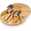 PICNIC TIME NCAA Circo Cheese Board and Knife Set – Charcuterie Board Set – Wood Cutting Board(Georgia tech yellow jackets)