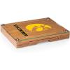 PICNIC TIME NCAA Concerto Glass Top Cheese Board and Knife Set, Charcuterie Board Set, Glass Top Cutting Board, (Bamboo)(Iowa Hawkeyes)