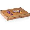 PICNIC TIME NCAA Concerto Glass Top Cheese Board and Knife Set, Charcuterie Board Set, Glass Top Cutting Board, (Bamboo)(LSU Tigers)