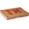 PICNIC TIME NCAA Concerto Glass Top Cheese Board and Knife Set, Charcuterie Board Set, Glass Top Cutting Board, (Bamboo)(Maryland Terrapins)