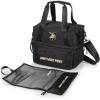 PICNIC TIME NCAA Oklahoma Sooners Tarana Lunch Bag Cooler with Utensils Made from Recycled Material, Lunch Box with Picnic Set, Upcycled Lunch Cooler Bag, (Carbon Black)(West Point Black Knights)