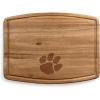 PICNIC TIME NCAA Ovale Acacia Cutting Board, Charcuterie Board Set with Juice Groove for SpillS, Wood Serving Platte, (Acacia Wood)(Clemson Tigers)