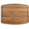 PICNIC TIME NCAA Ovale Acacia Cutting Board, Charcuterie Board Set with Juice Groove for SpillS, Wood Serving Platte, (Acacia Wood)(Kansas Jayhawks)