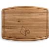 PICNIC TIME NCAA Ovale Acacia Cutting Board, Charcuterie Board Set with Juice Groove for SpillS, Wood Serving Platte, (Acacia Wood)(Louisville Cardinals)