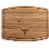 PICNIC TIME NCAA Ovale Acacia Cutting Board, Charcuterie Board Set with Juice Groove for SpillS, Wood Serving Platte, (Acacia Wood)(Texas Longhorns)