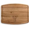 PICNIC TIME NCAA Ovale Acacia Cutting Board, Charcuterie Board Set with Juice Groove for SpillS, Wood Serving Platte, (Acacia Wood)(Texas Tech Red Raiders)