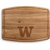 PICNIC TIME NCAA Ovale Acacia Cutting Board, Charcuterie Board Set with Juice Groove for SpillS, Wood Serving Platte, (Acacia Wood)(Washington Huskies)