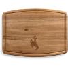 PICNIC TIME NCAA Ovale Acacia Cutting Board, Charcuterie Board Set with Juice Groove for SpillS, Wood Serving Platte, (Acacia Wood)(Wyoming Cowboys)