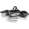 PICNIC TIME NCAA Unisex-Adult NCAA Buccaneer Portable Charcoal Grill & Cooler Tote(Black with Gray Accents)