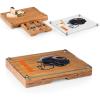 PICNIC TIME NFL Concerto Glass Top Cheese Board and Knife Set – Charcuterie Board Set – Glass Top Cutting Board, (Bamboo)(Chicago Bears)