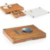 PICNIC TIME NFL Concerto Glass Top Cheese Board and Knife Set – Charcuterie Board Set – Glass Top Cutting Board, (Bamboo)(Detroit Lions)