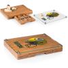 PICNIC TIME NFL Concerto Glass Top Cheese Board and Knife Set – Charcuterie Board Set – Glass Top Cutting Board, (Bamboo)(Green Bay Packers)