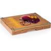 PICNIC TIME NFL Concerto Glass Top Cheese Board and Knife Set – Charcuterie Board Set – Glass Top Cutting Board, (Bamboo)(Washington Commanders)