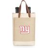 PICNIC TIME NFL Pinot – Jute 2 Bottle Insulated Wine Bag – Wine Tote Bag – Wine Gift Bag, (Beige)(New York Giants)