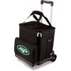 PICNIC TIME NFL Unisex-Adult NFL Cellar 6-Bottle Wine Carrier & Cooler Tote with Trolley(New York Jets)