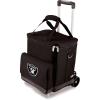 PICNIC TIME NFL Unisex-Adult NFL Cellar 6-Bottle Wine Carrier & Cooler Tote with Trolley(Oakland Raiders)