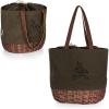 PICNIC TIME NHL Unisex-Adult NHL Coronado Canvas and Willow Basket Tote, Picnic Tote Bag, Beach Tote(Khaki Green)