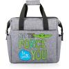 PICNIC TIME Star Wars Mandalorian Grogu On The Go Lunch Bag, Soft Cooler Lunch Box, Insulated Lunch Bag, (Heathered Gray) 10 x 6 x 10.5(Star Wars Mandalorian Grogu Force – Heathered Gray)