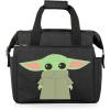 PICNIC TIME Star Wars Mandalorian Grogu On The Go Lunch Bag, Soft Cooler Lunch Box, Insulated Lunch Bag, (Heathered Gray) 10 x 6 x 10.5(Star Wars Mandalorian Grogu – Black)