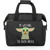 PICNIC TIME Star Wars Mandalorian Grogu On The Go Lunch Bag, Soft Cooler Lunch Box, Insulated Lunch Bag, (Heathered Gray) 10 x 6 x 10.5(Star Wars Mandalorian Grogu Drama – Black)