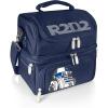 PICNIC TIME Star Wars Mandalorian Grogu Pranzo Lunch Bag, Insulated Lunch Box with Utensil Set, Lunch Cooler Bag, (Black)(Star Wars R2-D2 – Navy Blue)