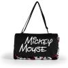Picnic TIME Disney Mickey Mouse Blanket Tote Outdoor Picnic Blanket, Beach Blanket, Camping Blanket, (Red with Black Pattern)