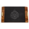 Picnic TIME Disney Mickey Mouse Covina Acacia and Slate Serving Tray, Charcuterie Board Set, Cheese Board, (Acacia Wood & Slate Black with Gold Accents)(Harry Potter Gryffindor – Acacia Wood & Slate Black)