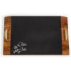 Picnic TIME Disney Mickey Mouse Covina Acacia and Slate Serving Tray, Charcuterie Board Set, Cheese Board, (Acacia Wood & Slate Black with Gold Accents)(Disney Mickey Mouse – Acacia Wood & Slate Black)