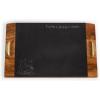 Picnic TIME Disney Mickey Mouse Covina Acacia and Slate Serving Tray, Charcuterie Board Set, Cheese Board, (Acacia Wood & Slate Black with Gold Accents)(Disney the Winnie the Pooh – Acacia Wood & Slate Black)