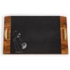Picnic TIME Disney Mickey Mouse Covina Acacia and Slate Serving Tray, Charcuterie Board Set, Cheese Board, (Acacia Wood & Slate Black with Gold Accents)(Nightmare Before Christmas – Acacia Wood & Slate Black)