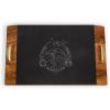 Picnic TIME Disney Mickey Mouse Covina Acacia and Slate Serving Tray, Charcuterie Board Set, Cheese Board, (Acacia Wood & Slate Black with Gold Accents)(Harry Potter Ravenclaw – Acacia Wood & Slate Black)