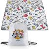 Picnic TIME Disney Mickey Mouse Impresa Picnic Blanket, Lightweight Beach Blanket, Machine Washable, (Mickey Face with Red Background)(Disney Mickey Mouse & Friends – White With Red and Yellow Accents)
