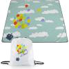 Picnic TIME Disney Mickey Mouse Impresa Picnic Blanket, Lightweight Beach Blanket, Machine Washable, (Mickey Face with Red Background)(Disney Pixar Up – Black and White)