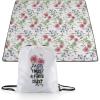 Picnic TIME Disney Mickey Mouse Impresa Picnic Blanket, Lightweight Beach Blanket, Machine Washable, (Mickey Face with Red Background)(Disney Tinker Bell – Black and White)
