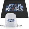 Picnic TIME Disney Mickey Mouse Impresa Picnic Blanket, Lightweight Beach Blanket, Machine Washable, (Mickey Face with Red Background)(Star Wars)