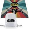 Picnic TIME Disney Mickey Mouse Impresa Picnic Blanket, Lightweight Beach Blanket, Machine Washable, (Mickey Face with Red Background)(Star Wars X-wing – Black and White)
