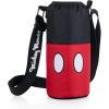 Picnic TIME Disney Mickey Mouse Shorts Shorts Bottle Cooler, Water Bottle Holder, Insulated Water Bottle Cooler Bag, (Black with Red Pattern)(Disney Mickey Mouse – Black with Red Pattern)