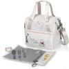 Picnic TIME Disney Mickey Mouse Tarana Insulated Lunch Bag Made from Recycled Material, Lunch Box with Picnic Set, Upcycled Lunch Cooler Bag, (Carbon Black)(Disney Winnie the Pooh – Halo Gray)