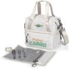 Picnic TIME Disney Mickey Mouse Tarana Insulated Lunch Bag Made from Recycled Material, Lunch Box with Picnic Set, Upcycled Lunch Cooler Bag, (Carbon Black)(Star Wars Mandalorian Grogu – Halo Gray)