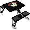 Picnic TIME Disney Picnic Table with Seats, Collapsible Aluminum Table and Bench Set with Umbrella Hole, Lightweight Portable Table for Camping, Travel, Tailgating, Backyard(Disney Nightmare Before Christmas Jack – Black)
